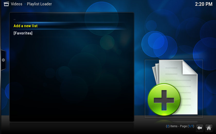 playlist loader addon kodi 17.6